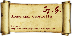 Szemenyei Gabriella névjegykártya